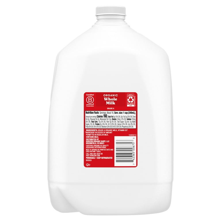 大ちゃん　白10oz 赤12oz Horizon Organic High Vitamin D Whole Milk, High Vitamin D Whole