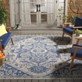 thumbnail image 2 of SAFAVIEH Courtyard Melva Medallion Indoor/Outdoor Area Rug, Beige/Blue, 8' x 10', 2 of 8