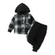 thumbnail image 1 of Conjunto de Sudadera y Pantalón Gibobby Camiseta de Manga larga a Cuadros para niños 6-9 meses, 1 of 5