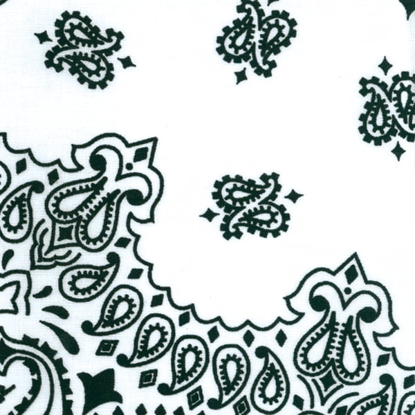 Hav A Hank Paisley Bandanna 22 X22 White Walmart Com