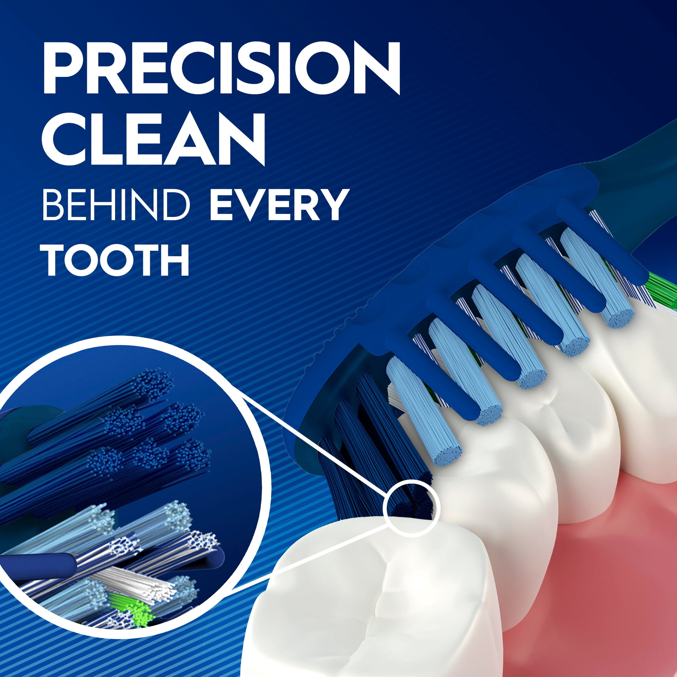 Oral-B Toothbrush, Pro Clean Cross Action, Deep Plaque Removal, Medium, 4 Count