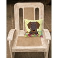 thumbnail image 2 of Carolines Treasures BB6129PW1818 Easter Eggs Wire Haired Dachshund Chocolate Fabric Decorative Pillow, 2 of 2