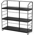 thumbnail image 1 of Organizador de encimera de baño BOIVSHI de 3 niveles, metal negro, 1 of 9