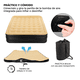 thumbnail image 2 of Colchón Inflable Bloosom  Queen Size + Bomba Inflable Cama Resistente Cafe, 2 of 5