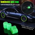 thumbnail image 3 of Tapas De Vástago De Válvula De Neumático Para Coche 4 Piezas Tapas De Aire De Neumático Noctilucous Tapa De Vástago De Válvula De Rueda Automática Accesorios De Coche Universal Para Coche Camión Suv M, 3 of 5