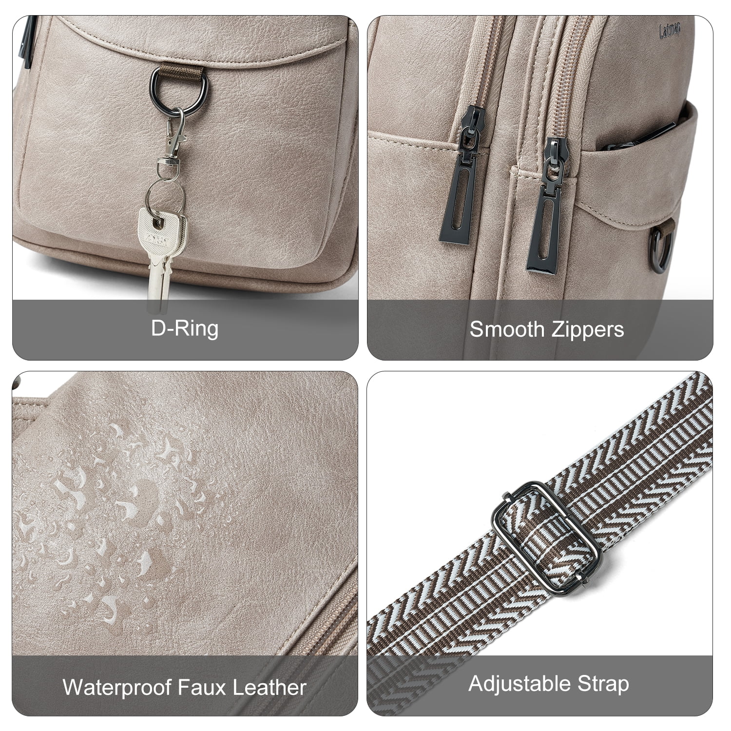 7L Crossbody Sling Bag, Anti-Theft Travel Chest & Belt Bag for Women and Men, Faux Leather