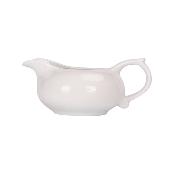 BPPEG White Porcelain Gravy Boat,Flat Mouth Justice Cup for Elegance