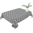 thumbnail image 2 of Modern Geometric Grey Table Cloth Waterproof Tablecloths, Abstract Classic Moroccan Minimalist Tablecloth Dining Table Cover for Kitchen Party Tabletop Outdoor, Rectangle Tablecloth 60x102 Inch, 2 of 9