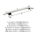 thumbnail image 6 of Amerock St. Vincent Brushed Nickel 24 inch (610mm) Towel Bar, 6 of 8