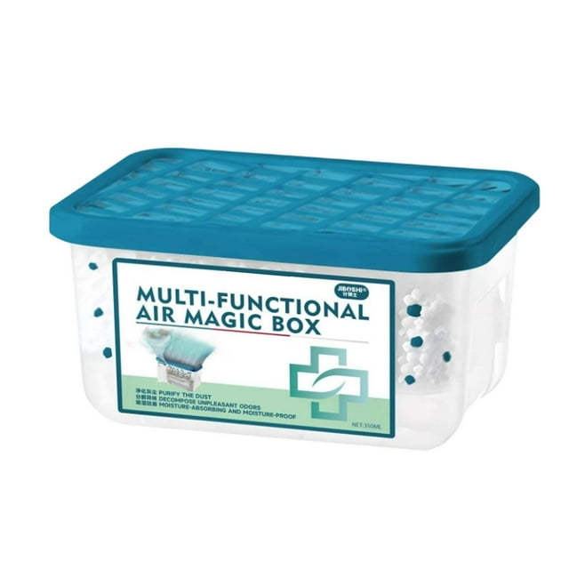 1Pc Indoor Air Purification Dust Removal Magic Box, Multi-Functional Air Magic Box, Odor Eliminator Air Fresheners for Home (350G/Box)(Blue)