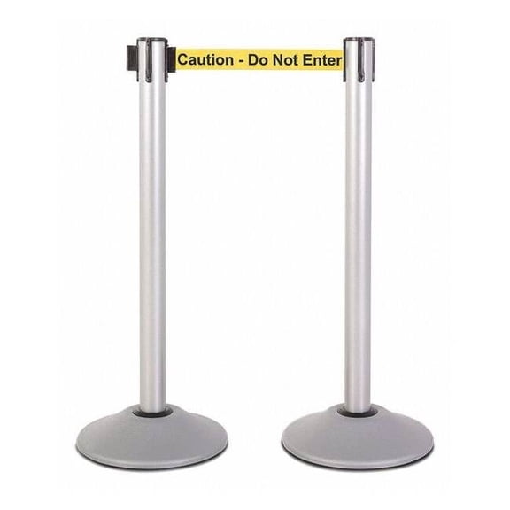 US Weight Heavy Duty Premium Steel Stanchion with 7.5-Foot Retractable Belt (More Colors Available)