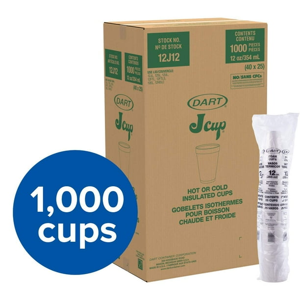 Dart 12J12 12 oz Foam Cup (Case of 1000)