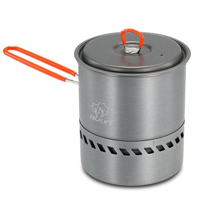 Olla para cocinar al aire libre de 1 5 l equipo de cocina herramientas portátil senderismo Camping