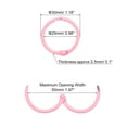 thumbnail image 2 of Uxcell Loose-Leaf Binder Rings, 30mm/ 1.18" Metal Book Ring, Pink, 36Pack, 2 of 5