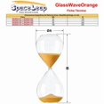 thumbnail image 3 of Relojes de Arena Decoración GlassWaveOrange 3Pzas 60min Naranja Borosilicato/Arena., 3 of 6