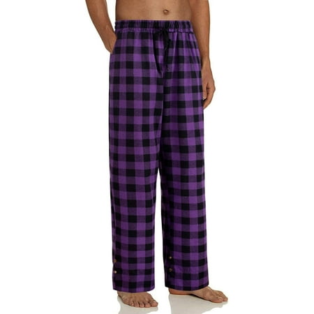 Men's Heavyweight Flannel Plaid Pajama Pants 100% Cotton Sleep Lounge ...