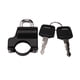 thumbnail image 1 of 22 mm-26 mm de motocicleta universal Casmet Casmet Casco Celmet Security Lock Metal 22 mm-26 mm Negro Con 2 Llaves Establecidas, 1 of 7