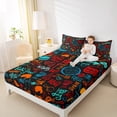 thumbnail image 4 of Homewish Chic Graffiti Artwork Full Size Sheets, Yummy Fast Food Bed Sheets, Teens Kids Boys Girls Sheet Sets, Super Cozy Room Decor, 4 Pieces, 4 of 7