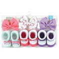 thumbnail image 2 of Hudson Baby Infant Girls Headband and Socks Giftset, Purple Rainbow, One Size, 2 of 5