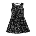 thumbnail image 3 of FOR U DESIGNS Cute Dog Sleeveless Dress for Teen Girls Summer Round Neck Tank Midi Dresses for Home/Party/Beach 13-14 Years Old Kids Twirly Sundress Black Tank Sundress, 3 of 6