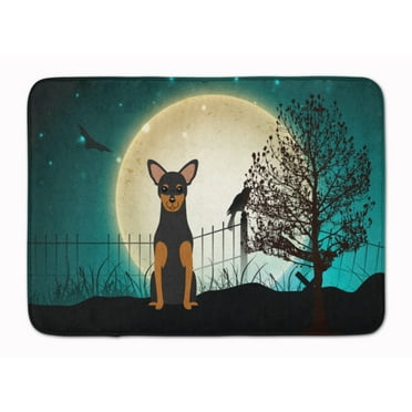 Halloween Scary Manchester Terrier Machine Washable Memory Foam Mat