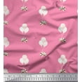 thumbnail image 1 of Soimoi Pink polyester Crepe Fabric Bow & Balloon Kids Fabric Prints By Yard 42 Inch Wide, 1 of 3