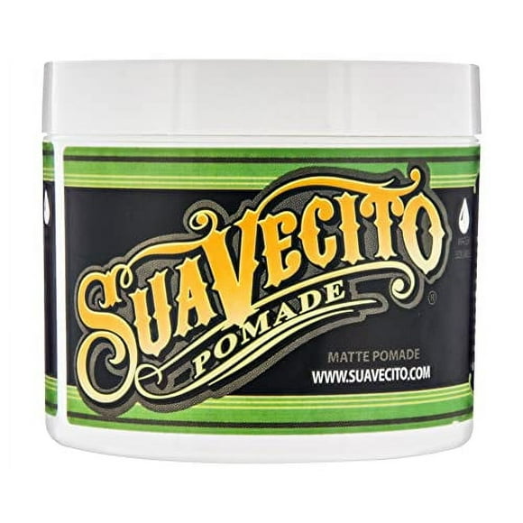 Suavecito Pomade Matte (Shine-Free) Formula 4 oz, 1 Pack - Medium Hold Hair Pomade For Men - Low Shine Matte Hair Paste For Natural Texture Hairstyles