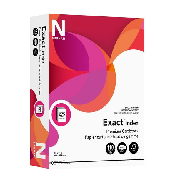 Exact Index Cardstock, 8.5 x 11