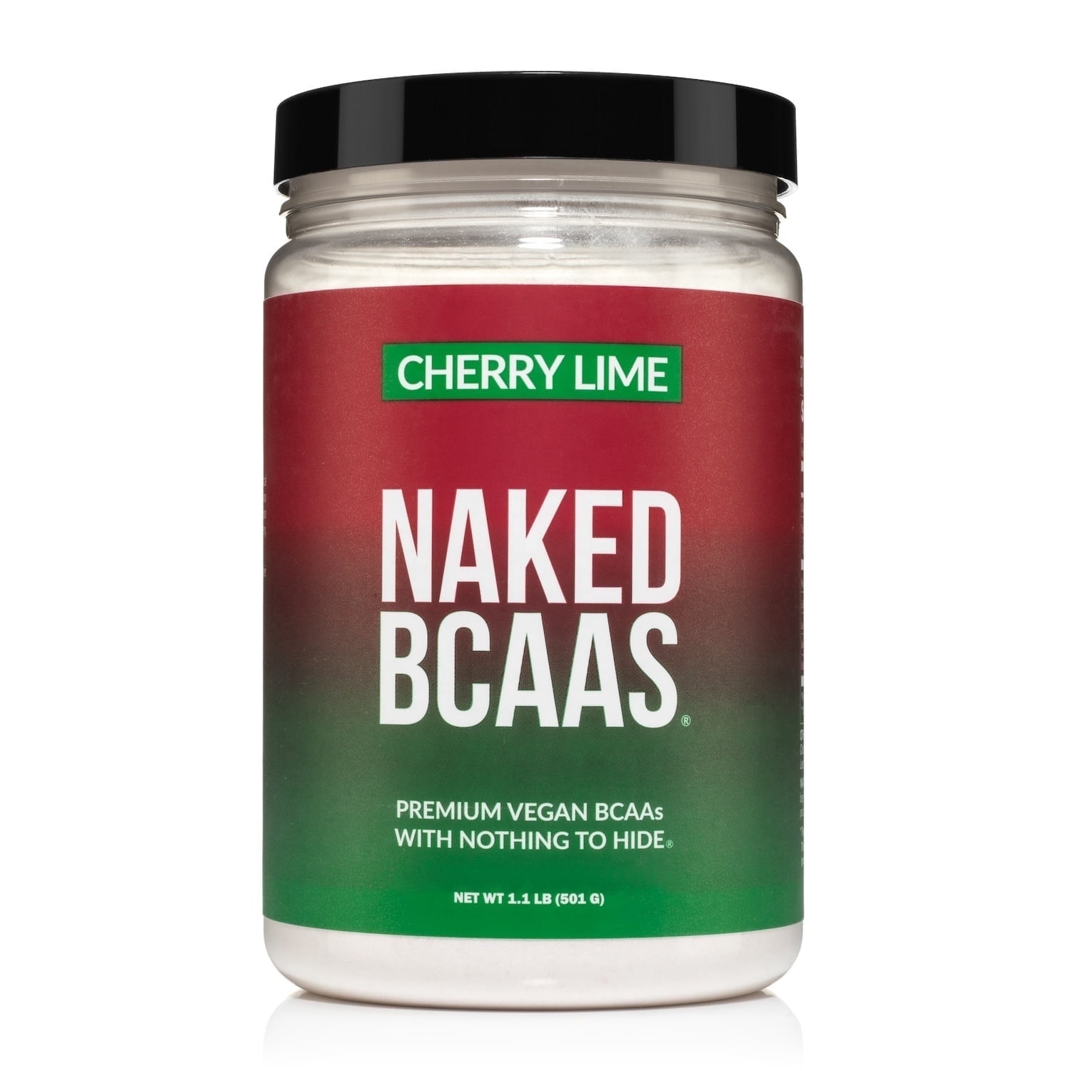 Cherry Lime Naked BCAAs Amino Acids Powder, 100% Pure 2:1:1 Formula, Vegan Branched Chain Amino Acids, Instantized All Natural BCAA Powder Supplement - 501 Grams, 34 Servings