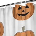 thumbnail image 3 of Halloween Pumpkin Grid Pattern Shower Curtain 72"x84" ,Bathroom Decorative Shower Curtains Set with 12 Hooks,Modern Waterproof Washable Shower Curtain, 3 of 6