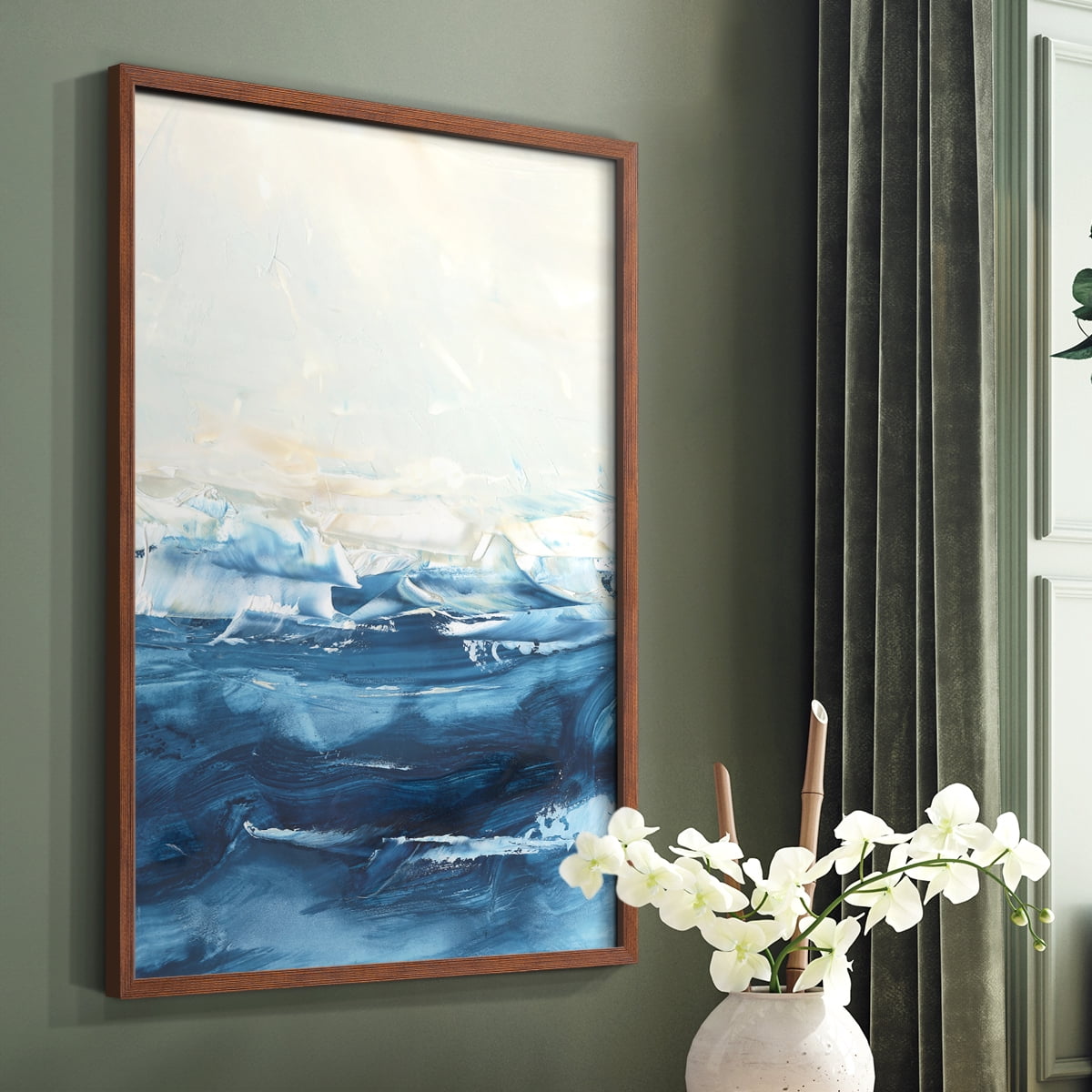 Wave after Wave II Framed Print in Brown Solid Wood 11 x 14 Framed Print