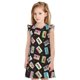 thumbnail image 1 of Balery Colorful Retro Tape Camisón de princesa para niñas, pijama de algodón con mangas abullonadas, suave y bonito.-Small, 1 of 6