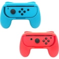 thumbnail image 1 of Poignées Compatibles avec Nintendo Switch pour Joy-Con Switch Modèle OLED, Kit de Poignée Résistant à l'Usure Remplacement de Manette (Rouge, Bleu), 1 of 4