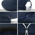 thumbnail image 6 of UPF 50+ Men's and Women's Sun Fishing Hat, Wide Brimmed Hat with Detachable Face and Neck Cap/Navy Blue, 6 of 8