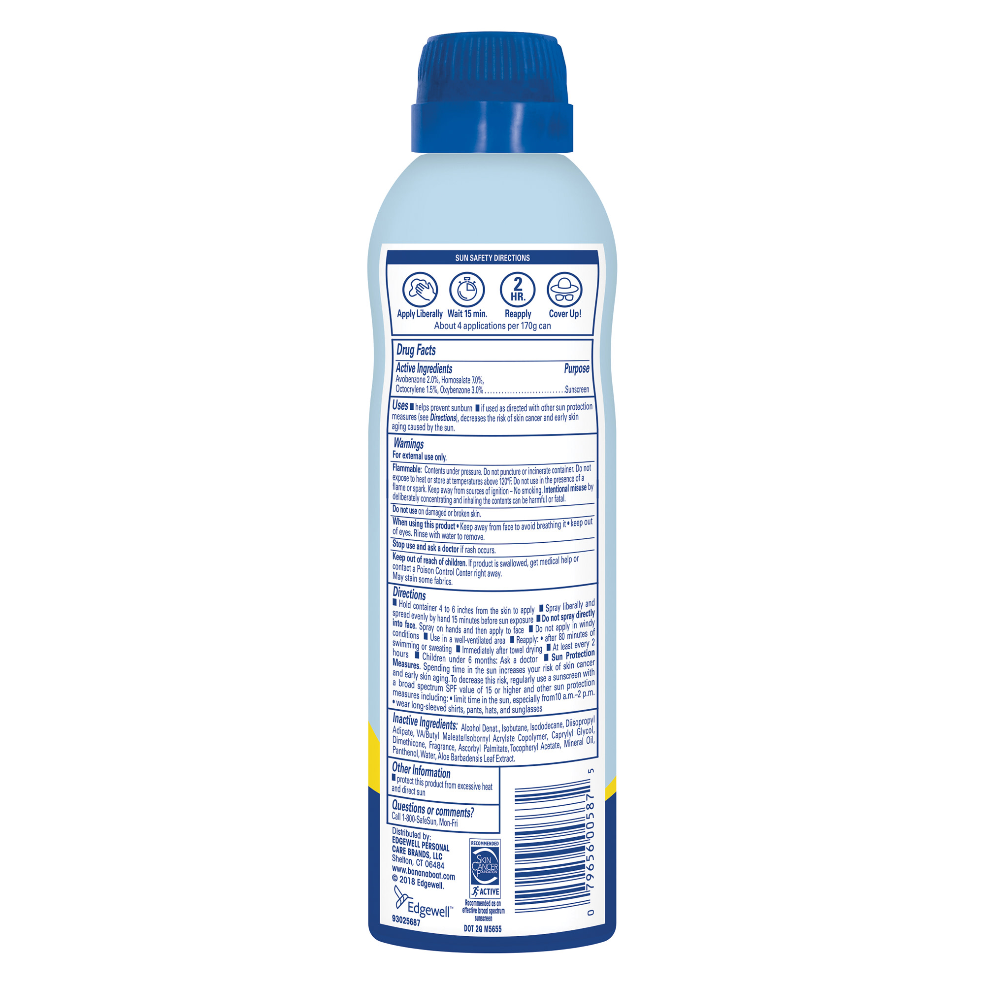 Banana Boat SunComfort Clear Sunscreen Spray SPF 30, 6 oz