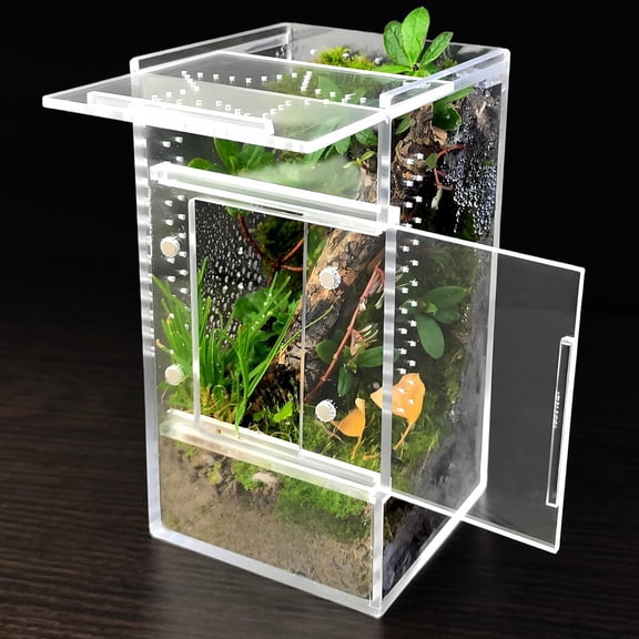 Jumping Spider Enclosure Accessories, Tarantula Spider Box, Bug Cage, Praying Mantis Habitat Enclosure, Snail Insect Terrarium, Caterpillar Habitat (3x3x6 inch)