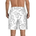 thumbnail image 3 of Naloa Hand Drawn Snake Men's Beach Shorts, Surfing shorts, Swim trunks, Quick Dry Swim Trunks for Surfing Beach Fun - Medium, 3 of 9