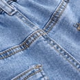 thumbnail image 5 of Ruyang Girls Jean Shorts Kids Athletic Denim Shorts Summer Casual Uniform Shorts for Teen Girl Stretch Mid Rise Waist Denim, 5 of 8