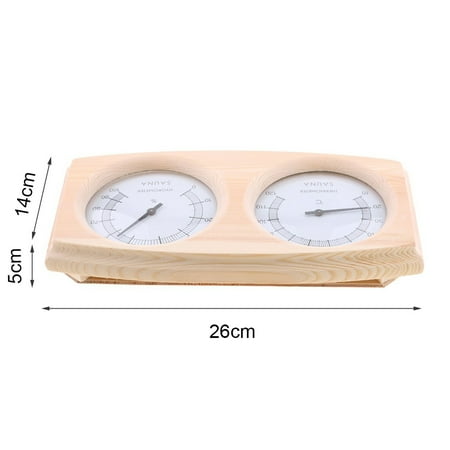 

JIZHI Sauna Thermometer&hygrometer 2 In 1 Wood Hygrothermograph Sauna Room Accessories Bath And Sauna Indoor Outdoor Thermometers