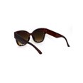 thumbnail image 4 of Womens Bevel Flower Paddle Lens Horn Rim Sunglasses All Brown, 4 of 4