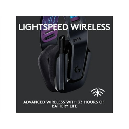 Logitech - G535 LIGHTSPEED Wireless Gaming Headset for PC, PS5, PS4 - Black