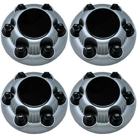 Set of 4 Replacement Aftermarket SILVER Center Caps 16