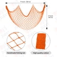 thumbnail image 2 of Pack de 2 redes de pesca decorativas ZUEXT de 200 x 100 cm, color naranja, 2 of 7