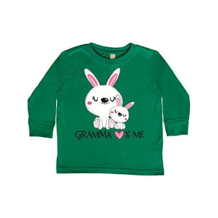 

Inktastic Gramma Loves Me- bunny family Gift Toddler Boy or Toddler Girl Long Sleeve T-Shirt