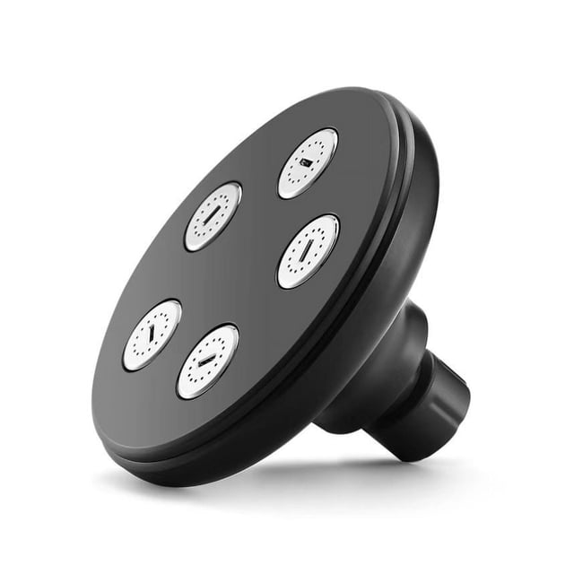 Ducha de baño universal con presión de cintura pequeña y redonda, cabezal de ducha con rociador superior y salida grande