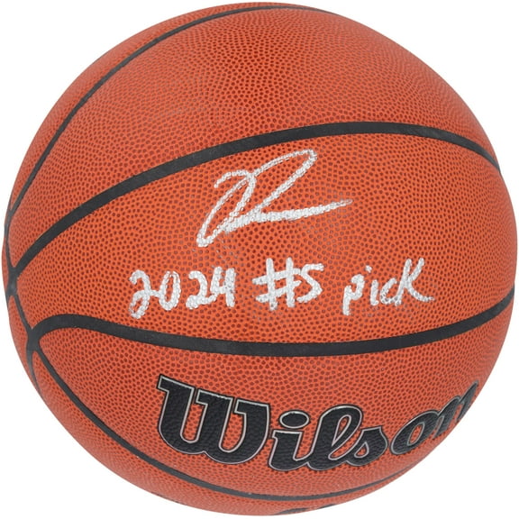 Ron Holland Detroit Pistons Autographed Wilson Authentic Series Indoor/Outdoor Basketball with "2024 #5 Pick" Inscription - Fanatics Authentic Certified