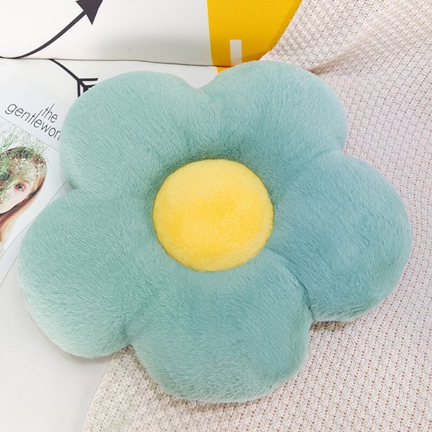 Almohada de felpa con forma de flor para decoración del hogar, cojín suave de planta de girasol para SILLA, sala de estar, dormitorio, sofá, regalos de cumpleaños, 35cm qym unisex