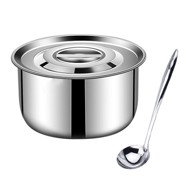 Recipiente para grasa de tocino con colador, de acero inoxidable, con tapa y asa, para almacenar aceite a altas temperaturas. Recipiente para grasa de cocina.