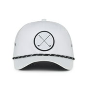 Signatures Performance Golf Hat, Crossed Golf Clubs Baseball Cap, Adjustable, One Size, Adult, White
