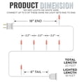 thumbnail image 3 of 612 Vermont 100 Red Christmas Lights on a White Wire String, UL Approved for Indoor and Outdoor Use, 18' of Lighted Length, 20' of Total Length, 3 of 4